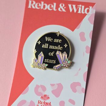 We Are All Made Of Stars Enamel Pin Badge, 2 of 4