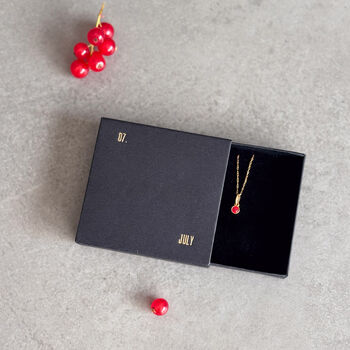 July Birthstone Necklace – Ruby, 2 of 5