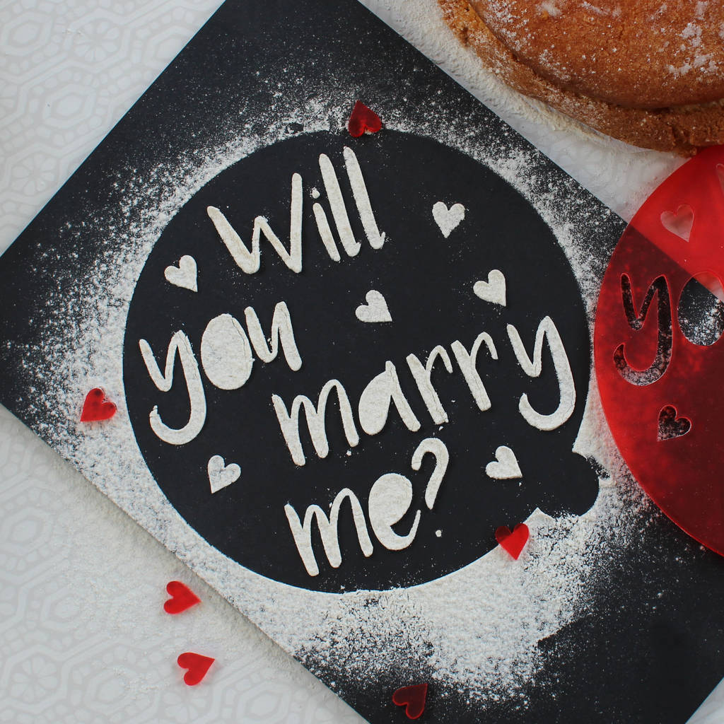 Will You Marry Me Cake Stencil, 1 of 2