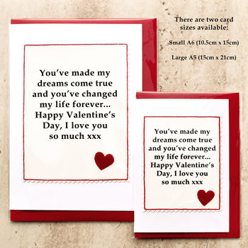 'Dreams' Handmade Valentines Card By Jenny Arnott Cards & Gifts