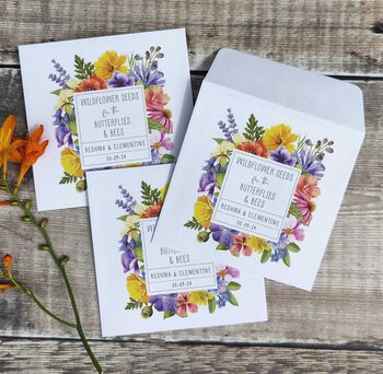10 Wildflower Seed Packet Favours Colourful Label, 4 of 6