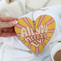 All You Need Is Love Hanging Retro Heart, thumbnail 9 of 9