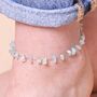 Stainless Steel Blue Stone Chip Anklet, thumbnail 1 of 4