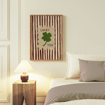 Lucky You Striped Wall Art Print, 4 of 8