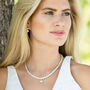 Imperial Rhodium Plated Teardrop Necklace, thumbnail 1 of 6