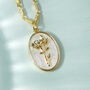 Mother Of Pearl Birth Flower Necklace, thumbnail 4 of 10