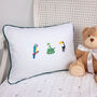 Childrens Rainforest Embroidered Oblong Nursery Cushion, thumbnail 1 of 5