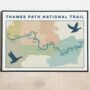 River Thames Path Map Art Print, thumbnail 2 of 10