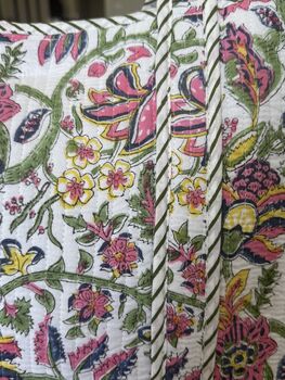 Tote Bag, Beach Bag, Block Print Indian Handbag, Multicolour, 2 of 13