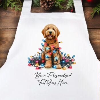 Personalised Labradoodle In Christmas Lights, 7 of 8