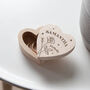Engraved Birth Flower Heart Shaped Trinket Box, thumbnail 1 of 2