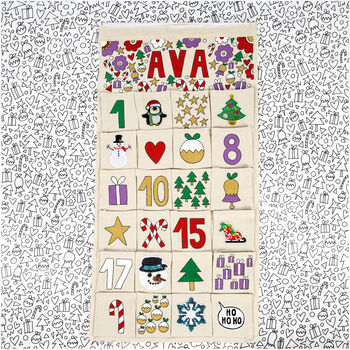 Personalised Hand Painted Christmas Advent Calendar, 5 of 11