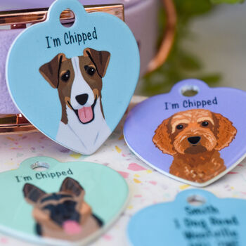 Premium Dog Breed Heart Tag Illustrated, 2 of 12