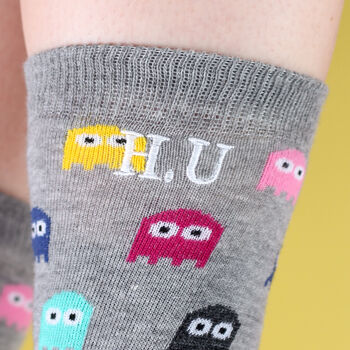 Personalised Computer Game Novelty Socks Gift For Him, 2 of 2