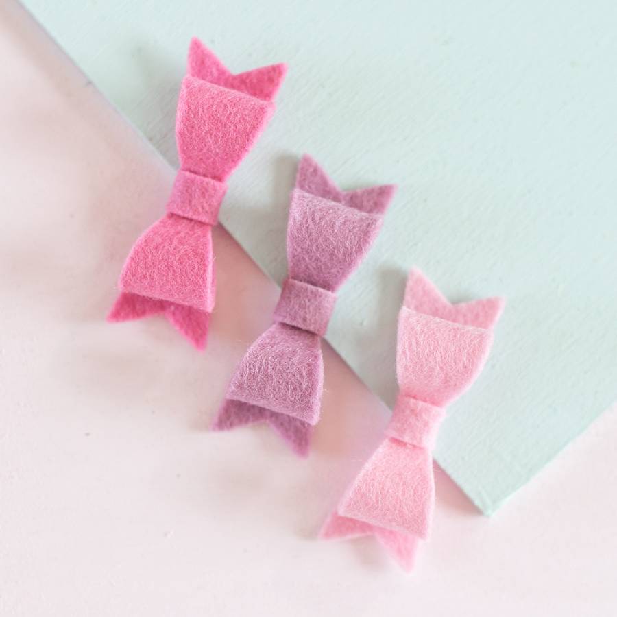 mini dainty hair bow set by lovely littles and co