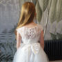 Ameria Flower Girl Dress In White | Communion Dress, thumbnail 4 of 8