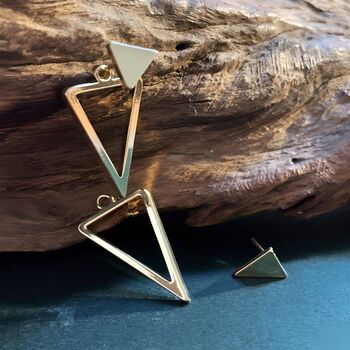 Contemporary Triangle Jewellery Earrings Gift, 3 of 5