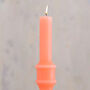 Candlestick Shaped Candle Bright Coral, thumbnail 2 of 4
