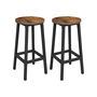 Set Of Two Tall Steel Frame Bar Kitchen Stools, thumbnail 6 of 7