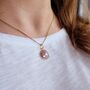 Peach Moonstone Gemstone Necklace, thumbnail 2 of 3