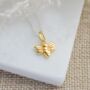 Yellow Gold Honey Bee Necklace, thumbnail 1 of 6
