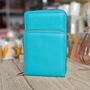 Cross Body Double Zipped Mobile Phone Bag In Teal, thumbnail 2 of 2