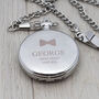 Personalised Silver Plated Groomsmen Icon Pocket Watch, thumbnail 7 of 7