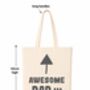 Awesome Dad Tote Bag, thumbnail 2 of 2