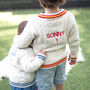 Personalised Back Embroidered Childrens Cricket Jumper, thumbnail 2 of 12