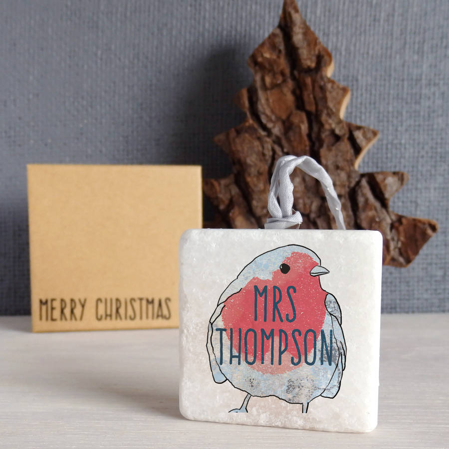 Personalised Teacher Christmas Decoration By littlebirdydesigns
