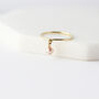 Gold Filled Rose Pearl Charm Stacking Ring, thumbnail 4 of 11