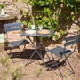 Carbon Grey Two Person Garden Bistro Set, thumbnail 1 of 5