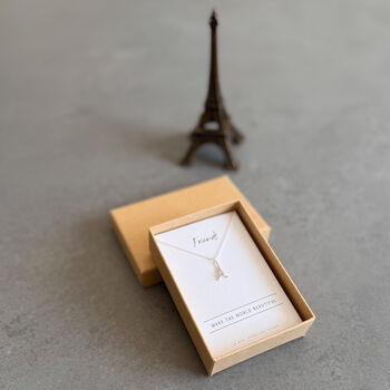 Friends Sterling Silver Eiffel Tower Necklace – Friendship Gift For Her, 4 of 6