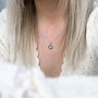 Sterling Silver Gemstone Moroccan Flower Necklace, thumbnail 5 of 7