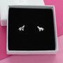 Wolf Outline Stud Earrings, thumbnail 1 of 2