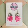 Jellyfish Glitter Resin Earrings / Fun Statement Earrings / Gift For Under The Sea And Ocean Lovers, thumbnail 1 of 12
