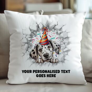 Personalised Dalmatian Birthday Break Through Dog, 5 of 8