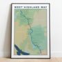 West Highland Way Art Print With Map, thumbnail 4 of 10