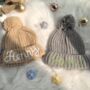 Personalised Crotchet Flower Winter Bobble Hat, thumbnail 4 of 6