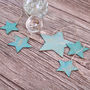 Blue And Gold Wooden Hanging Star Bunting, thumbnail 4 of 6