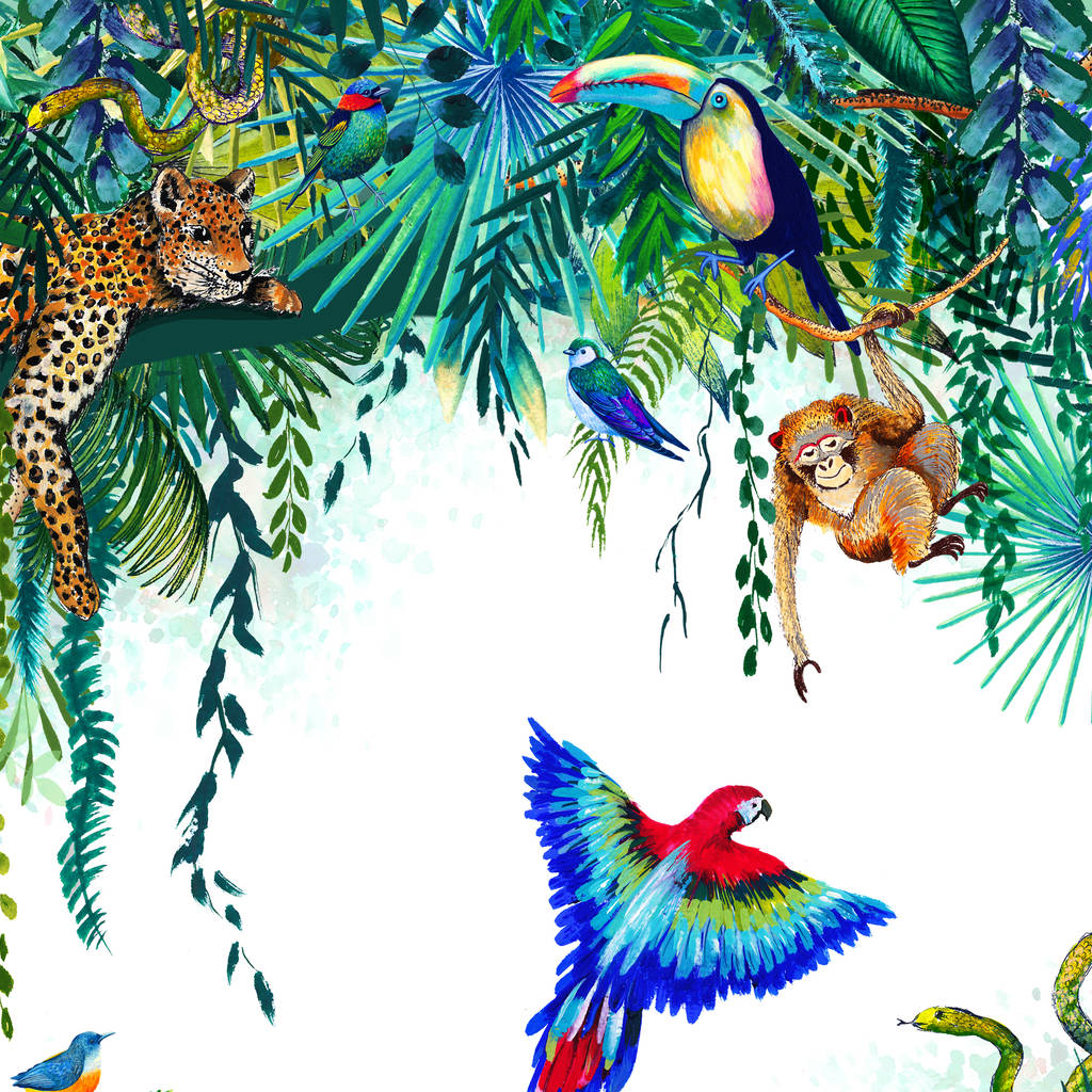 Personalised Jungle Animals Print By Charlotte Jones Design |  