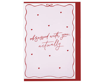 Obsessed With You Valentine Card For Wife Or Husband, 3 of 3