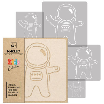 Reusable Plastic Stencils Five Astronaut With Brushes, 2 of 5