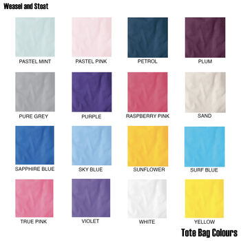 Personalised Elegant Name Colours Tote Bag, 3 of 6