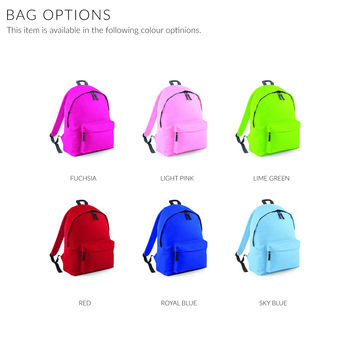 Personalised Dinosaur Children's Backpack School Bag, 2 of 4