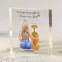Personalised Girl And Pet Memorial 'Forever In My Heart' Acrylic Block, thumbnail 1 of 8