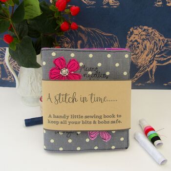 Personalised Dotty Flowers Needle And Sewing Case, 6 of 10