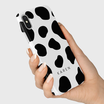 Personalised Cow Pattern Phone Case, 4 of 6