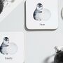 Personalised Penguin Christmas Coasters, thumbnail 2 of 2