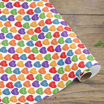 Pride Lgbt Valentines Day Wrapping Paper Roll #614, 4 of 5